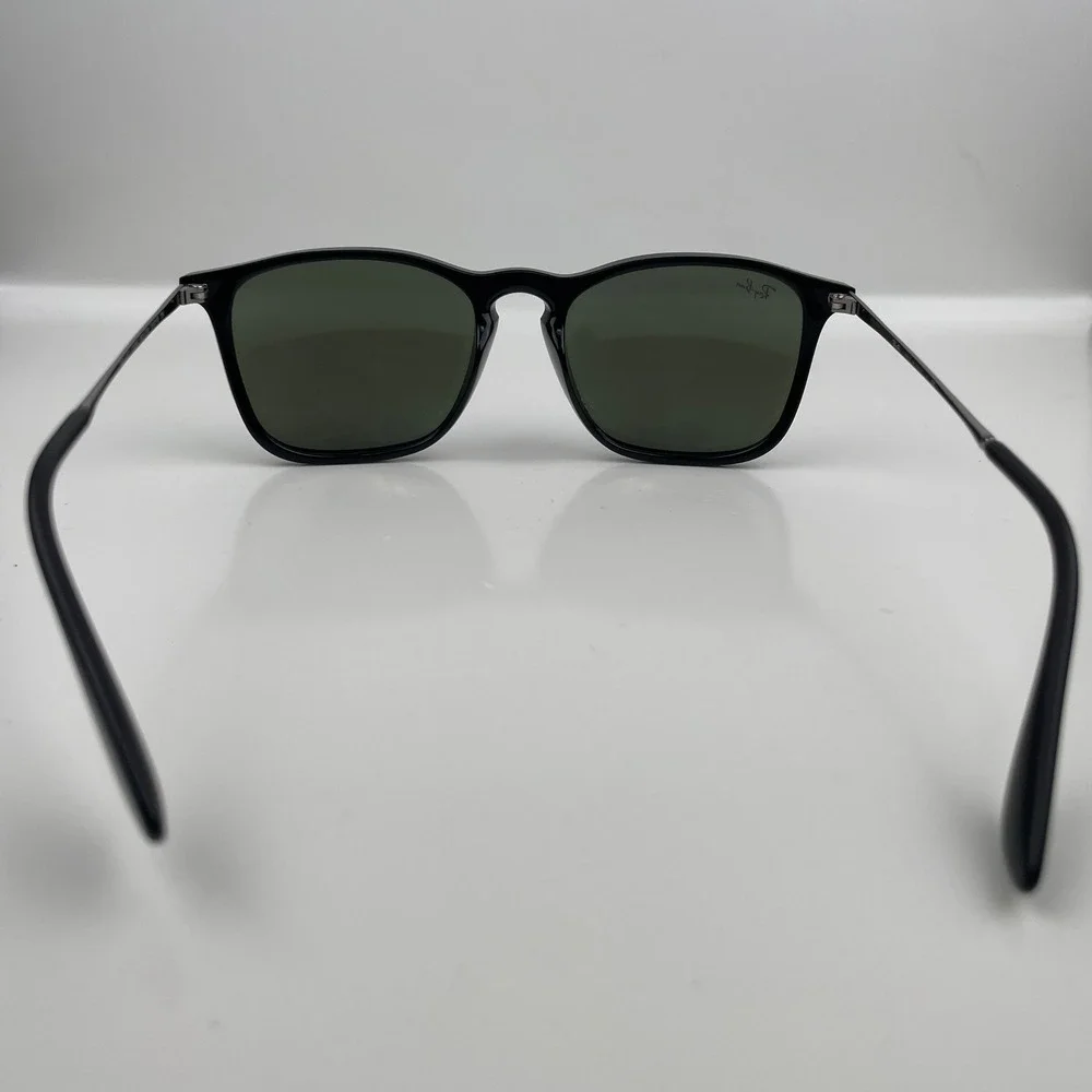 Ray-Ban Chris Sunglasses Black Silver Mirror RB4187 601/30 54-18 3N Unisex Rare